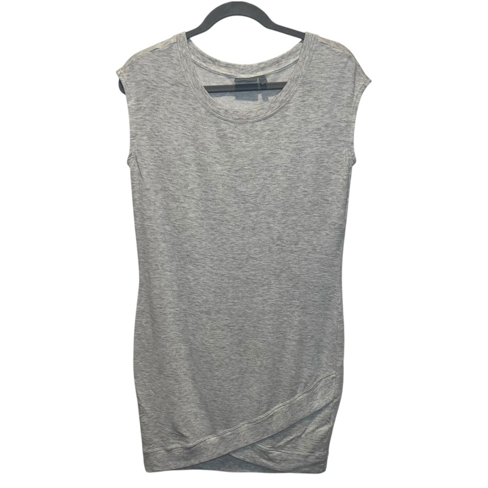 Athleta Beyond Soft Gray Modal Sleeveless Tulip Hem Sheath Dress XS Sporty